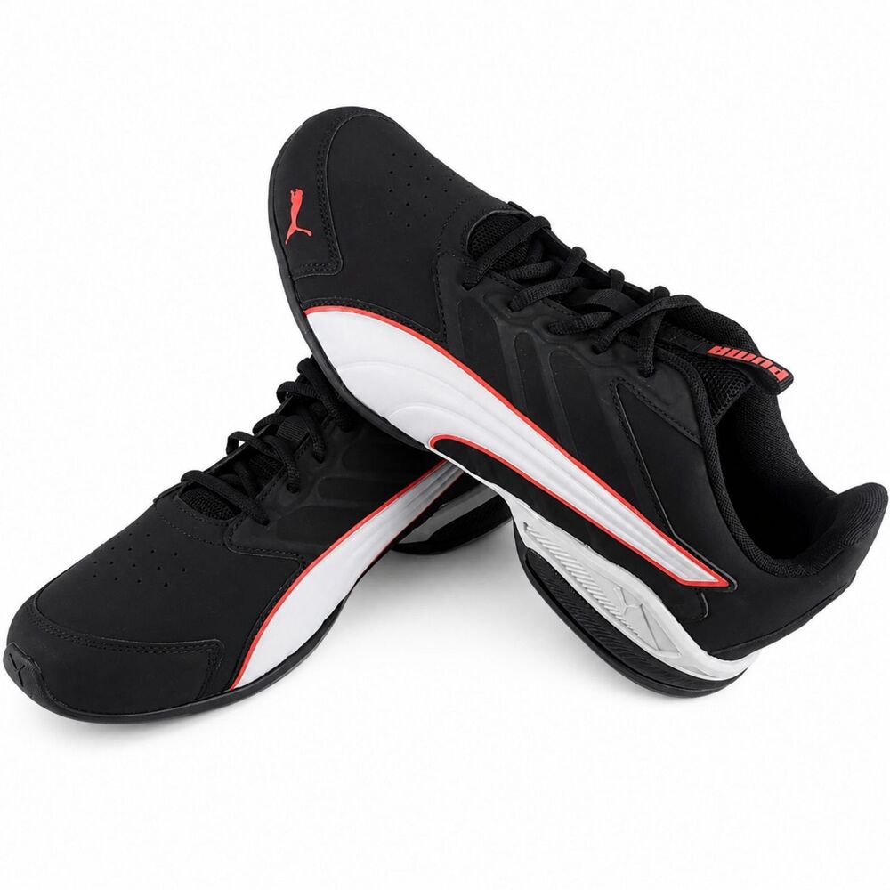PUMA Electro SL Sneakers Mens 13 Black Gray Red 313092-05 Athletic Shoes NEW